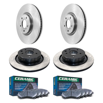 DuraGo® - Plain Front and Rear Brake Kit with Ceramic Pads