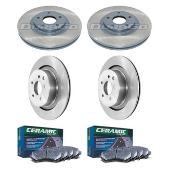 DuraGo® - Plain Front and Rear Brake Kit with Ceramic Pads