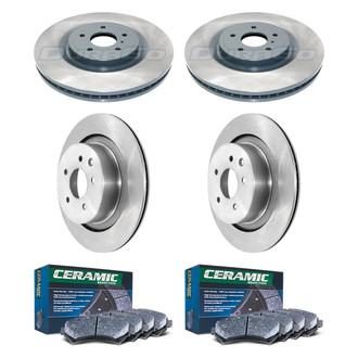 DuraGo® - Plain Front and Rear Brake Kit with Ceramic Pads