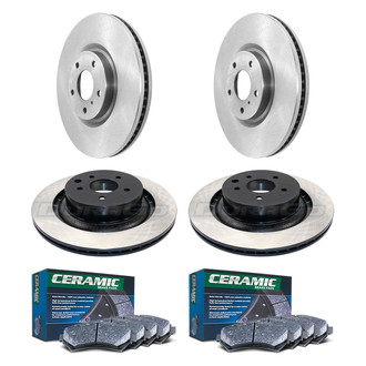 DuraGo® - Plain Front and Rear Brake Kit with Ceramic Pads
