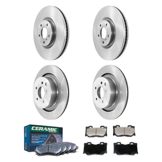 DuraGo® - Plain Front and Rear Brake Kit with Ceramic Pads