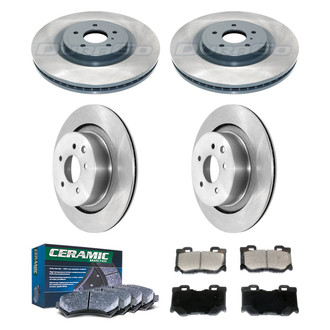 DuraGo® - Plain Front and Rear Brake Kit with Ceramic Pads
