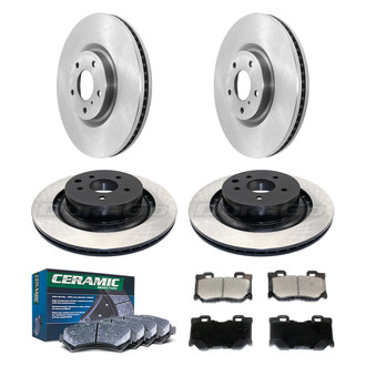 DuraGo® - Plain Front and Rear Brake Kit with Ceramic Pads