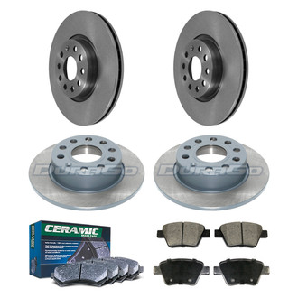 DuraGo® - Plain Front and Rear Brake Kit with Ceramic Pads