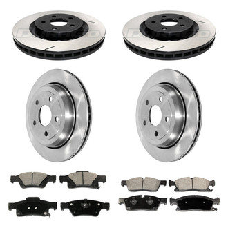 DuraGo® - Plain Front and Rear Brake Kit with Ceramic Pads