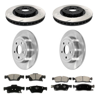 DuraGo® - Plain Front and Rear Brake Kit with Ceramic Pads