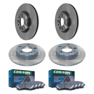 DuraGo® - Plain Front and Rear Brake Kit with Ceramic Pads