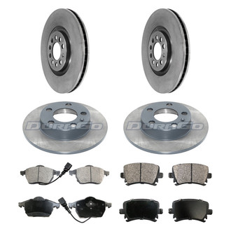 DuraGo® - Plain Front and Rear Brake Kit with Ceramic Pads