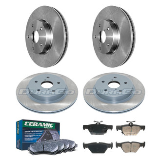 DuraGo® - Plain Front and Rear Brake Kit with Ceramic Pads