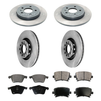 DuraGo® - Plain Front and Rear Brake Kit with Ceramic Pads