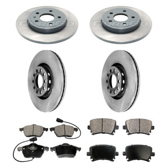 DuraGo® - Plain Front and Rear Brake Kit with Ceramic Pads
