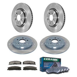 DuraGo® - Plain Front and Rear Brake Kit with Ceramic Pads