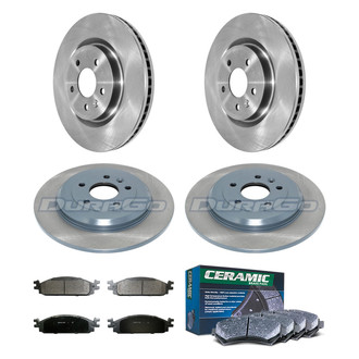 DuraGo® - Plain Front and Rear Brake Kit with Ceramic Pads