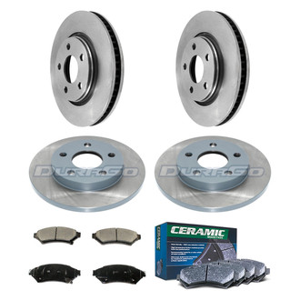 DuraGo® - Plain Front and Rear Brake Kit with Ceramic Pads