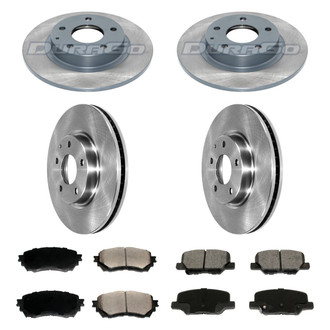 DuraGo® - Plain Front and Rear Brake Kit with Ceramic Pads