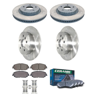 DuraGo® - Plain Front and Rear Brake Kit with Ceramic Pads