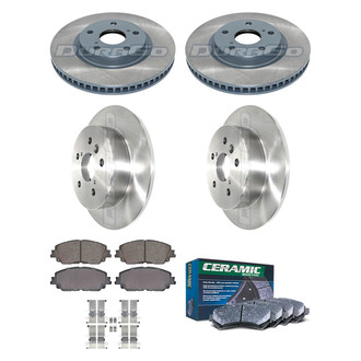 DuraGo® - Plain Front and Rear Brake Kit with Ceramic Pads