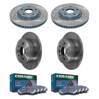 DuraGo® - Plain Front and Rear Brake Kit with Ceramic Pads