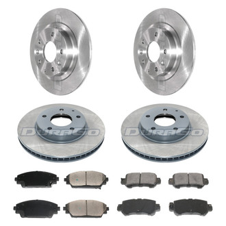 DuraGo® - Plain Front and Rear Brake Kit with Ceramic Pads