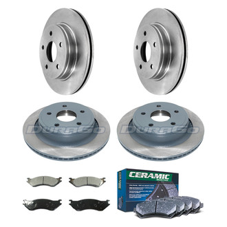 DuraGo® - Plain Front and Rear Brake Kit with Ceramic Pads