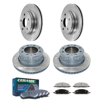 DuraGo® - Plain Front and Rear Brake Kit with Ceramic Pads