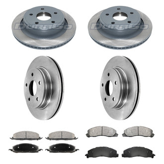 DuraGo® - Plain Front and Rear Brake Kit with Ceramic Pads
