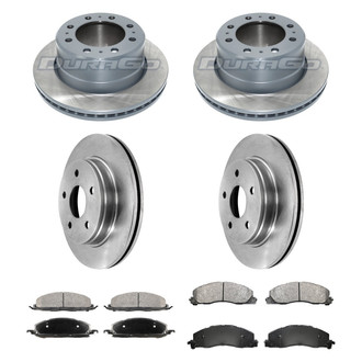 DuraGo® - Plain Front and Rear Brake Kit with Ceramic Pads