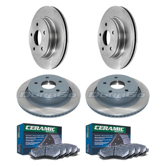 DuraGo® - Plain Front and Rear Brake Kit with Ceramic Pads