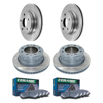 DuraGo® - Plain Front and Rear Brake Kit with Ceramic Pads