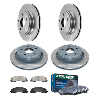 DuraGo® - Plain Front and Rear Brake Kit with Ceramic Pads