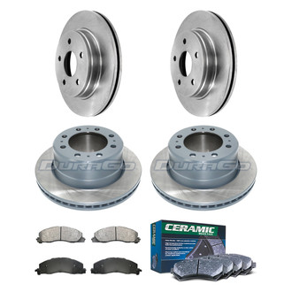 DuraGo® - Plain Front and Rear Brake Kit with Ceramic Pads