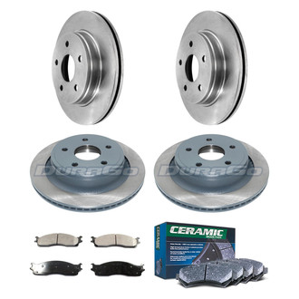 DuraGo® - Plain Front and Rear Brake Kit with Ceramic Pads
