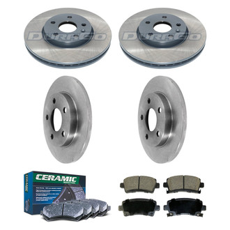 DuraGo® - Plain Front and Rear Brake Kit with Ceramic Pads