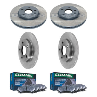 DuraGo® - Plain Front and Rear Brake Kit with Ceramic Pads