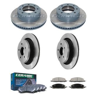 DuraGo® - Plain Front and Rear Brake Kit with Ceramic Pads