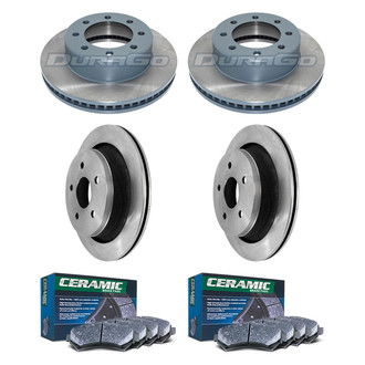 DuraGo® - Plain Front and Rear Brake Kit with Ceramic Pads