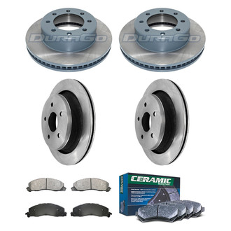 DuraGo® - Plain Front and Rear Brake Kit with Ceramic Pads