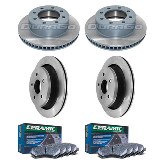 DuraGo® - Plain Front and Rear Brake Kit with Ceramic Pads