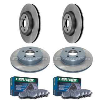 DuraGo® - Plain Front and Rear Brake Kit with Ceramic Pads