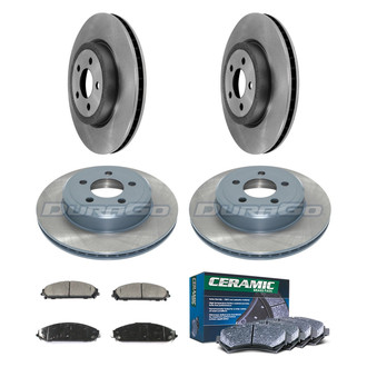DuraGo® - Plain Front and Rear Brake Kit with Ceramic Pads