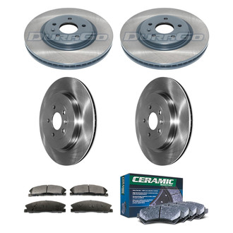 DuraGo® - Plain Front and Rear Brake Kit with Ceramic Pads