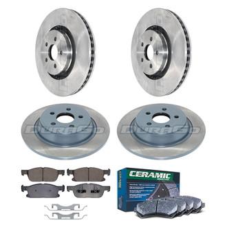 DuraGo® - Plain Front and Rear Brake Kit with Ceramic Pads