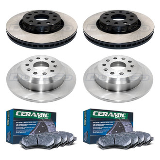 DuraGo® - Plain Front and Rear Brake Kit with Ceramic Pads