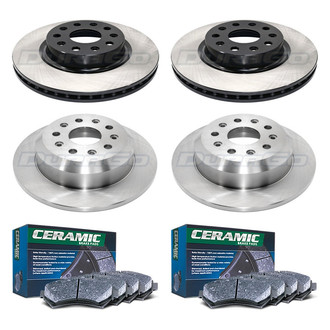 DuraGo® - Plain Front and Rear Brake Kit with Ceramic Pads