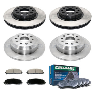 DuraGo® - Plain Front and Rear Brake Kit with Ceramic Pads