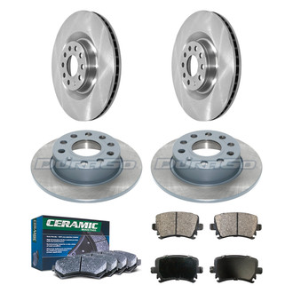 DuraGo® - Plain Front and Rear Brake Kit with Ceramic Pads