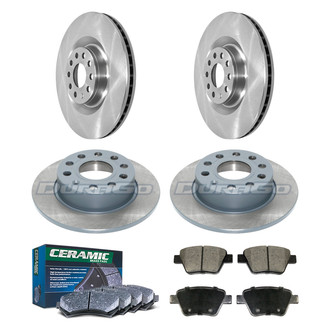 DuraGo® - Plain Front and Rear Brake Kit with Ceramic Pads