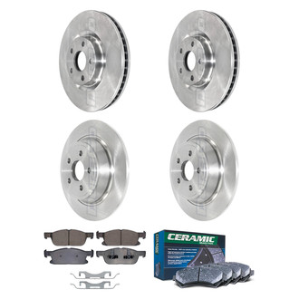 DuraGo® - Plain Front and Rear Brake Kit with Ceramic Pads