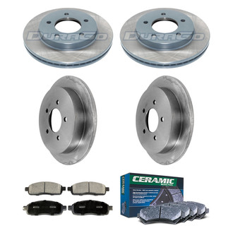 DuraGo® - Plain Front and Rear Brake Kit with Ceramic Pads