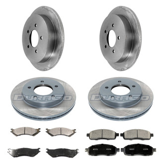 DuraGo® - Plain Front and Rear Brake Kit with Ceramic Pads